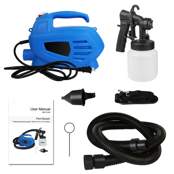 800ML Paint Spray Painter 650W Paint Sprayer Machine 800ML/Min Output HVLP Oil Primer Water Sprayer w/ 3 Spraying Patterns Motor Strap Detachable Container