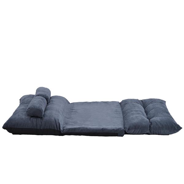 Lazy Sofa Adjustable Folding Futon Sofa Video Gaming Sofa with Two Pillows