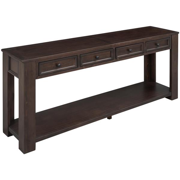 Console Table/Sofa Table with Storage Drawers and Bottom Shelf for Entryway Hallway(Espresso)