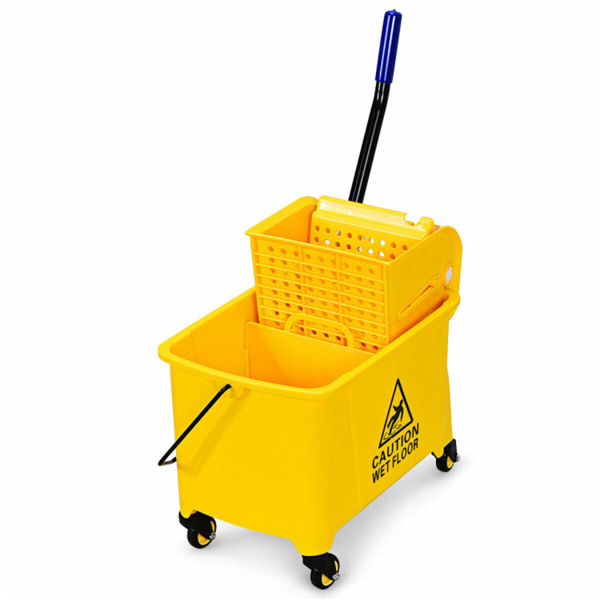 Cleaning bucket, mop bucket, yellow