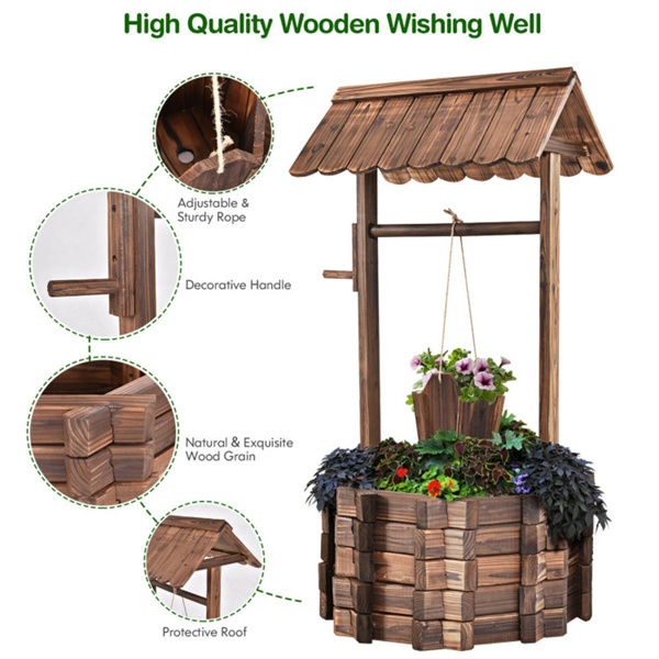 Wishing well flower pot