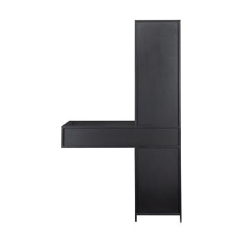 Black modern simple hair desk, multi-layer storage, large storage space