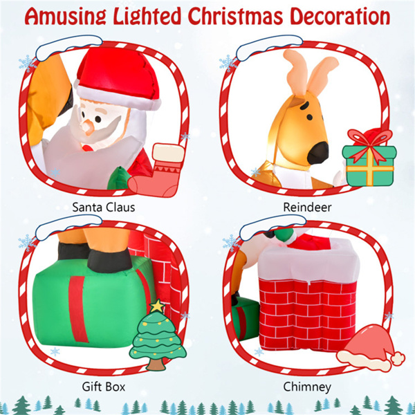 5 Feet Inflatable Liftable Santa Claus 