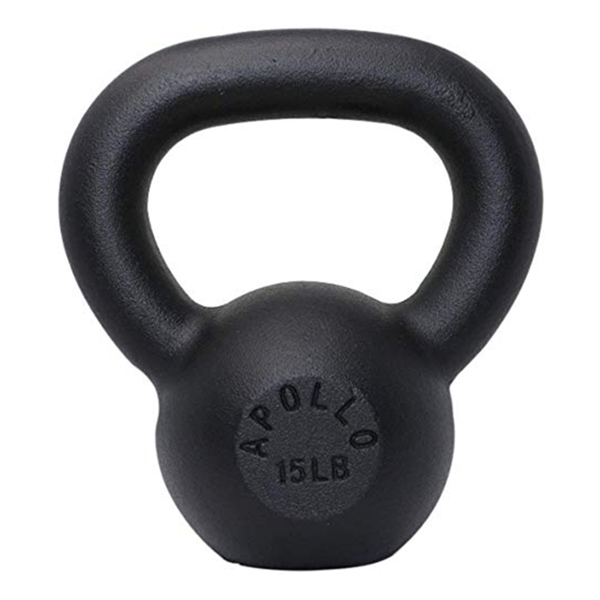 15LBS Solid Cast Iron Kettlebells  Ideal for Strength Training, Building Muscles