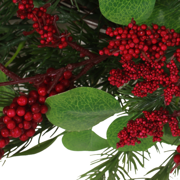 25.5" LEAVES/BERRY WREATH 