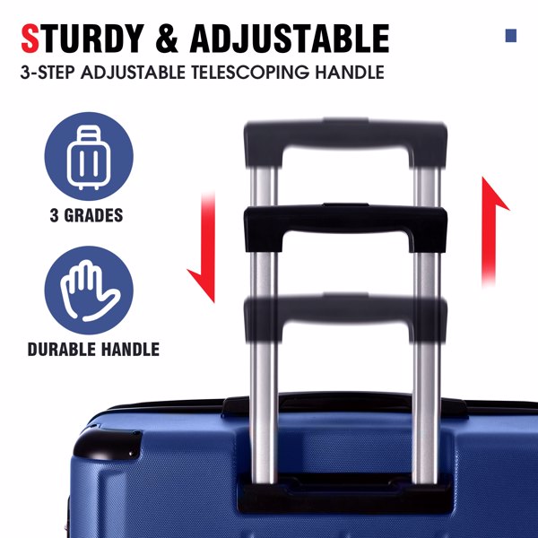 Hardshell Luggage Spinner Suitcase with TSA Lock Lightweight Expandable 24'' (Single Luggage)