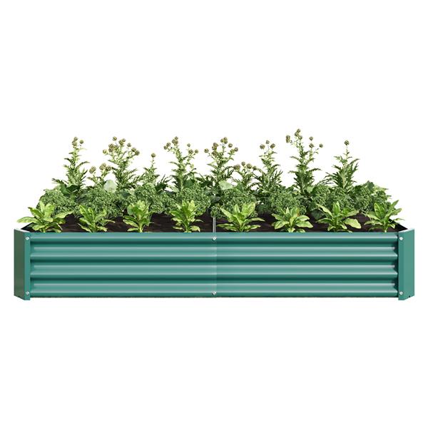 Raised Garden Bed Outdoor, 6×3×1ft , Metal Raised  Rectangle Planter Beds for Plants, Vegetables, and Flowers - Green