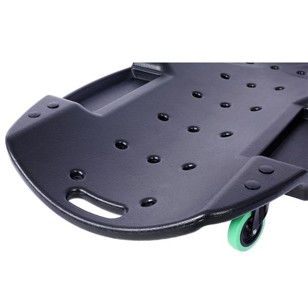 Plastic Creeper 48 Inch - Blow Molded Ergonomic HDPE Body with Padded Headrest & Dual Tool Trays - 440 Lbs Capacity BLACK