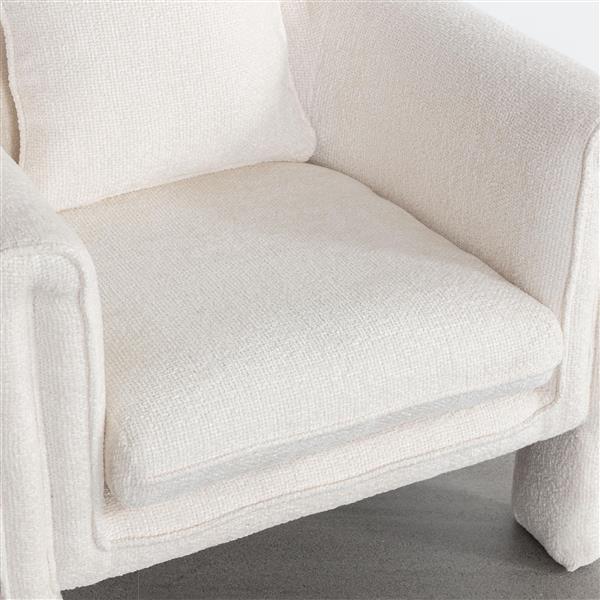 Modern Style Accent Chair Armchair for Living Room, Bedroom, Guest Room,Office, Ivory