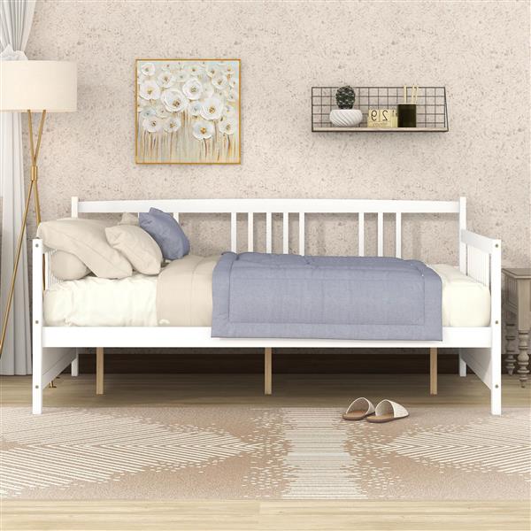 Full Size Daybed with Support Legs, White