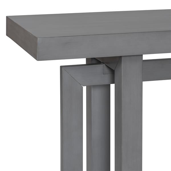 Contemporary Console Table with Wood Top, Extra Long Entryway Table for Entryway, Hallway, Living Room, Foyer, Corridor