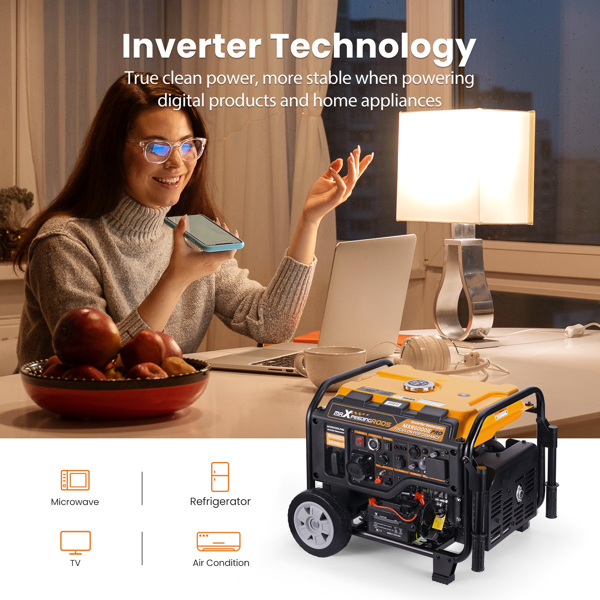 变频发电机Petrol Inverter Generator Portable 5500W 5.0kVA 4-Stroke +ATS Interface Camping	-4