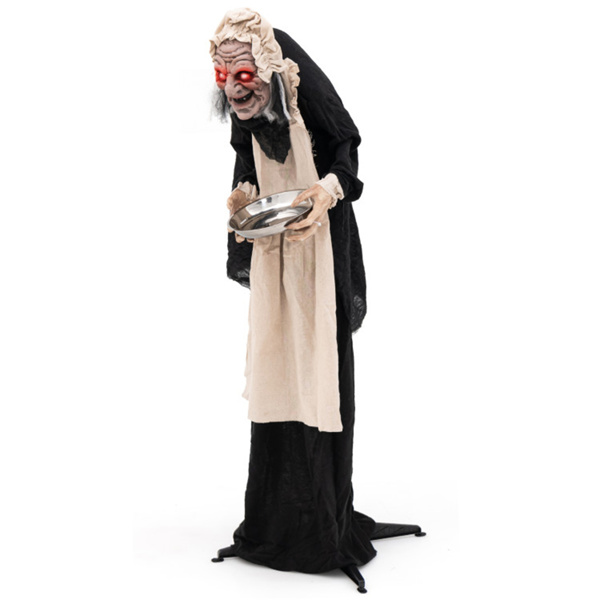 Halloween Standing Greetings Old Lady Decoration