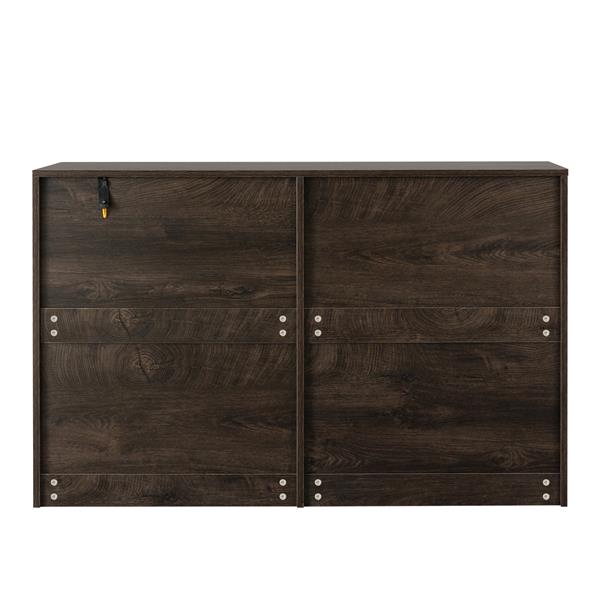 Drawer dresser cabinet, sideboard, bar counter, buffet counter, table lockers, three plus three drawers audit, can be used for dining room, living room, bedroom, kitchen corridor, color: dark gray