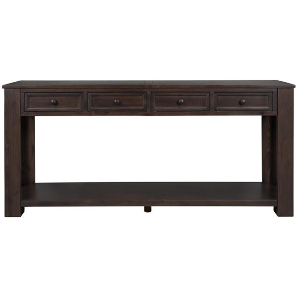 Console Table/Sofa Table with Storage Drawers and Bottom Shelf for Entryway Hallway(Espresso)