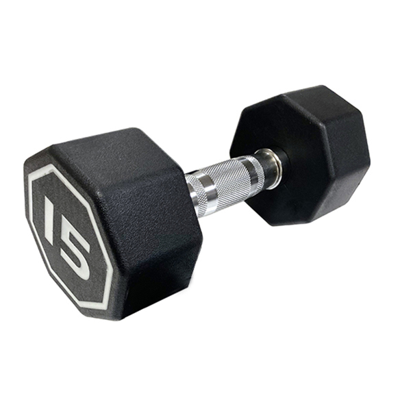 15LBS  APOLLO IR3920 Premium Octagonal Dumbbell, Large Numbers, Hard Chrome Plated Handle Dumbbells to Assist with Push-Ups