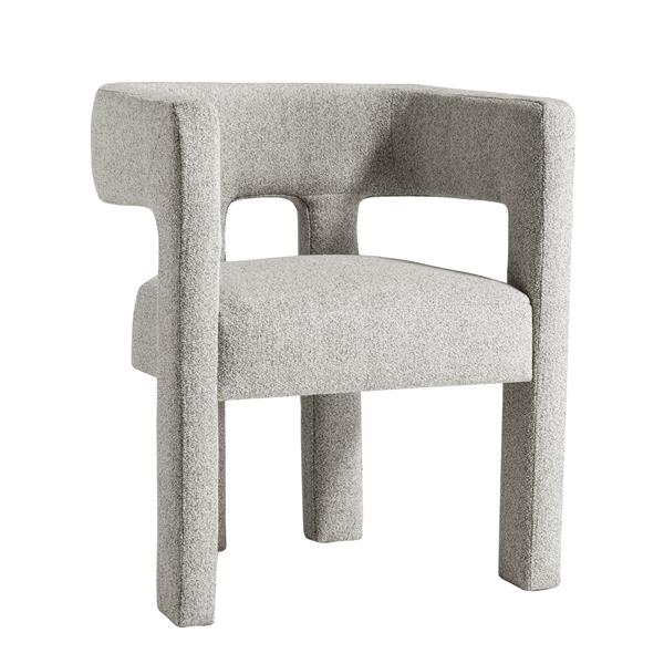 Contemporary Designed Fabric Upholstered Accent Chair Dining Chair for Living Room, Bedroom, Dining Room, Gray