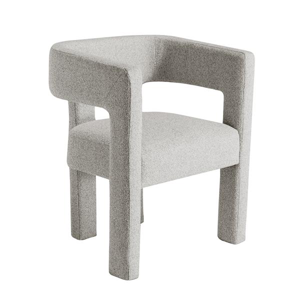 Contemporary Designed Fabric Upholstered Accent Chair Dining Chair for Living Room, Bedroom, Dining Room, Gray