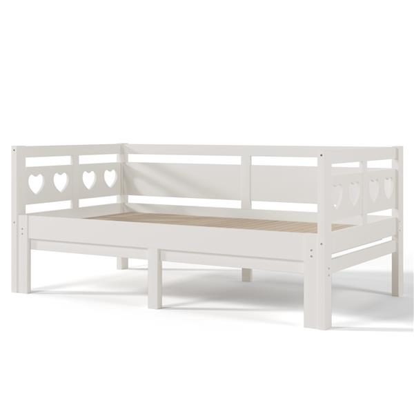 Twin Extending Daybed with Trundle, Wooden Daybed, White