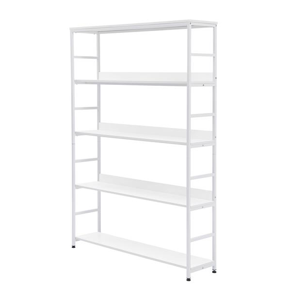 [VIDEO] 5-Tier Home Office Bookcase Open Bookshelf Storage Large 5 Shelf Bookshelf Furniture with Metal Frame, White