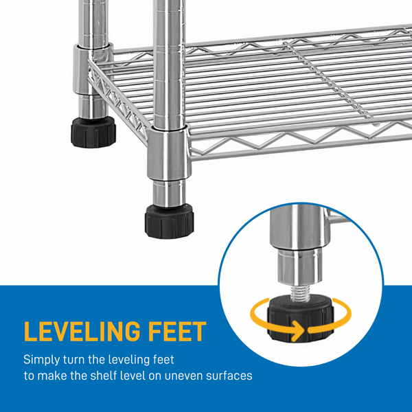 5-Layer Chrome Plated Iron Shelf 180*90*35 Chrome