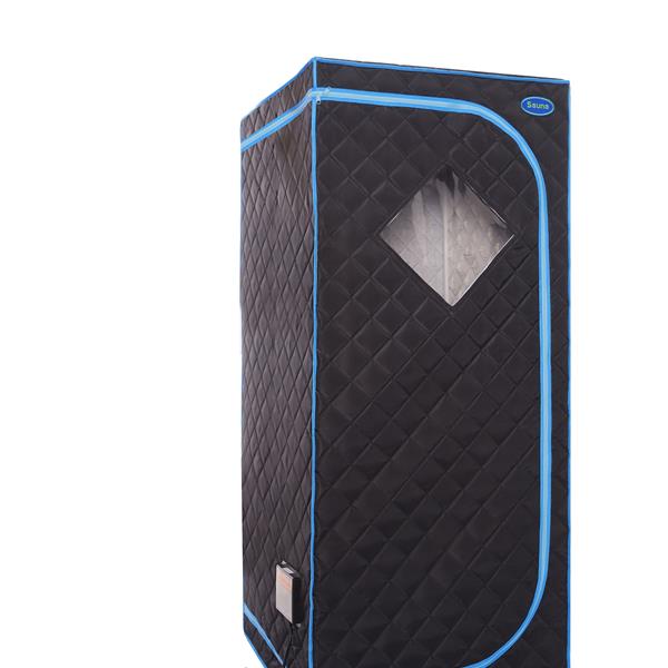 Portable Full Size Black Infrared Sauna tent–Personal Home Spa, with Infrared Panels, Heating Foot Pad,Controller, Foldable Chair ,Reading light.Easy to Install.Fast heating, with FCC Certification.