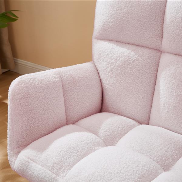 Modern Single Sofa Armchair with High Backrest Comfy Reading Chair for Small Spaces/Living Room/Bedroom/Apartment (COLOR:PINK)