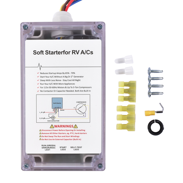 Enables Easy Start an A/C & Appliances on RV A/C Soft Starter Smart Control Kit