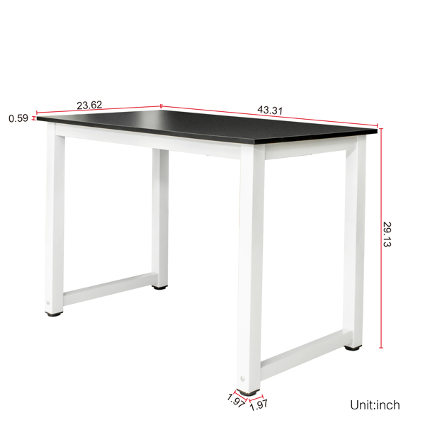 110cm Decent High Strength Wooden Computer Desk Black