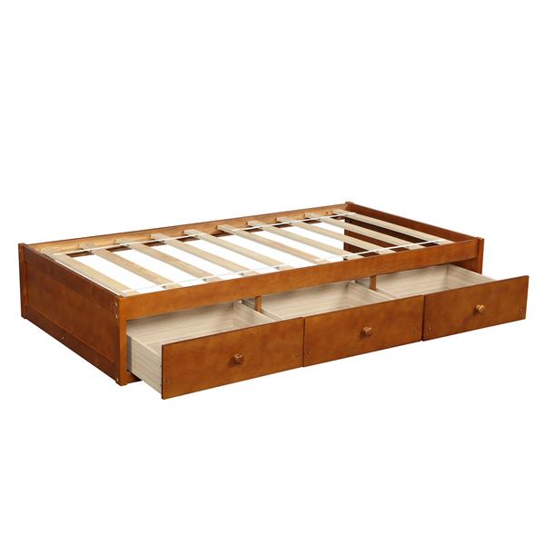 . Twin Size Platform Storage Bed with 3 Drawers