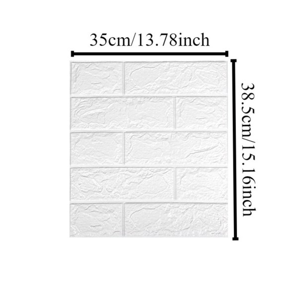 60 PCS 3D brick wall stickers 15 * 13 inches, can cover 87FT ², self-adhesive, suitable for living room, bedroom, dormitory, kitchen wall decoration, home decoration wallpaper