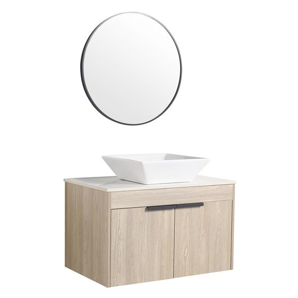 30 " Modern Design Float Bathroom Vanity With Ceramic Basin Set,  Wall Mounted White Vanity  With Soft Close Door,-Packing,-Packing,2 Pieces Parcel