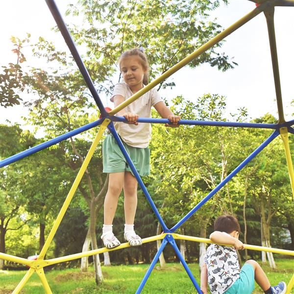 Kids Climbing Dome Jungle Gym - 10 ft Geometric Playground Dome Climber Play Center with Rust & UV Resistant Steel, Supporting 1000 LBS