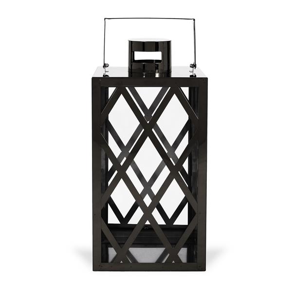 14"H STAINLESS STEEL LANTERN