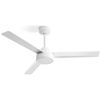 52\\" Ceiling Fan Without Light, 3 ABS Blades Farmhouse Ceiling Fan with Remote Control 6-speed Reversible DC Motor White for Living Room, Bedroom, Kitchen