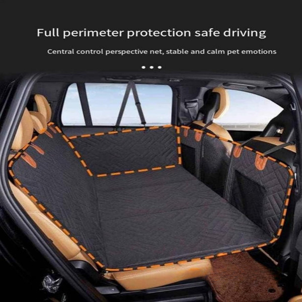 Hard Bottom Car Seat Extender, Dog Car Seat Cover for Back Seat Hard Bottom, Hard Bottom Car Seat Cover, Extender with a Hard Bottom for Large Dogs Keep The Car Clean (black, 3 seat)