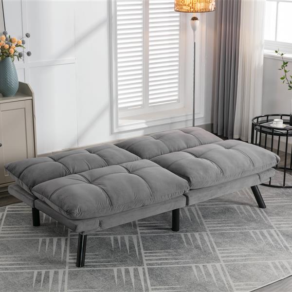 Light Grey Convertible Folding Modern sofa Bed