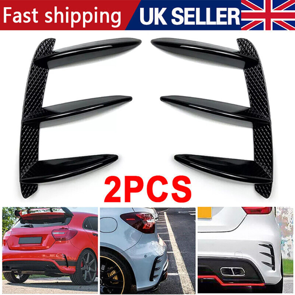 2x Rear Bumper Splitter Canard Trim For Mercedes-Benz A Class W176 A200 A250 AMG