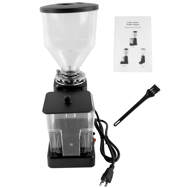 Black Electric Coffee Bean Grinder 35oz Flat Burr Coffee Grinder with 19 Grinding Settings