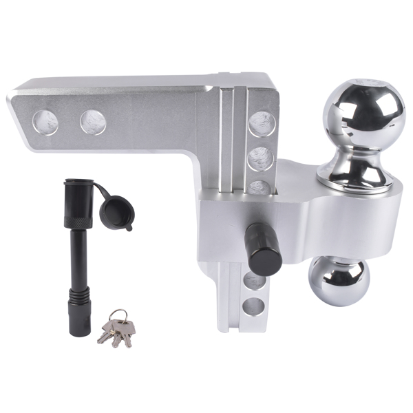 Adjustable Trailer Hitch Fit 2" inch Receiver, Aluminum Rapid Hitch 6" Drop/Rise