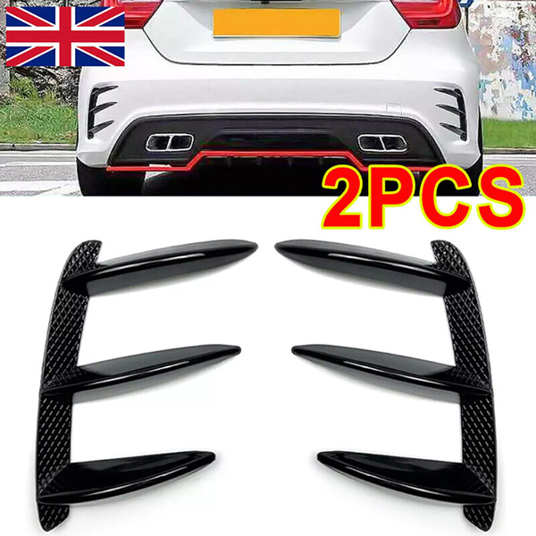 2x Rear Bumper Splitter Canard Trim For Mercedes-Benz A Class W176 A200 A250 AMG