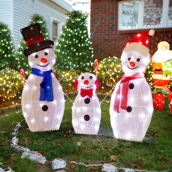 3pcs 30in-29in-17in Snowman Decoration