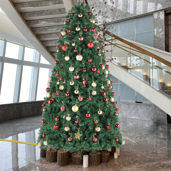 【Old Code:70209104】12ft Automatic Tree Structure PVC Material 7794 Tips Christmas Tree Green