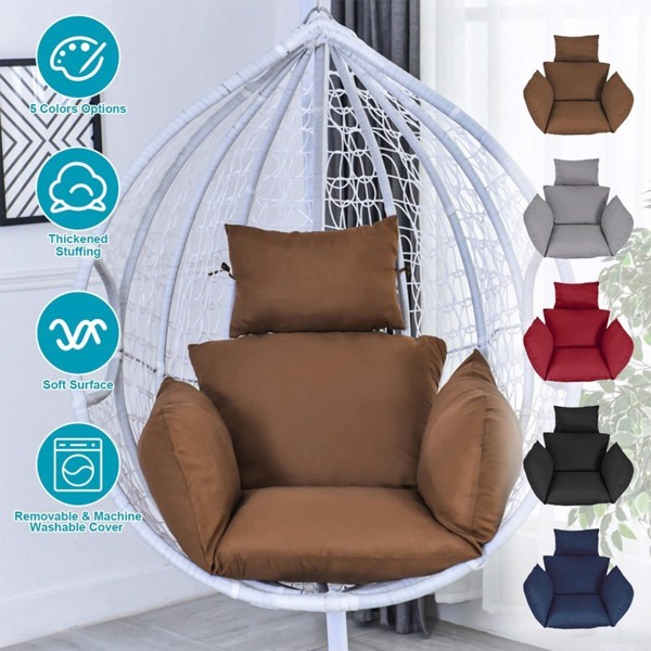 1 set of hanging chair cushions, thickened outdoor/indoor hanging basket swing cushions, hanging egg chair cushions, outdoor terrace garden furniture(1 set, including cushion only)