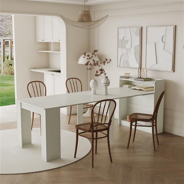 Modern Extendable Dining Table with Storage