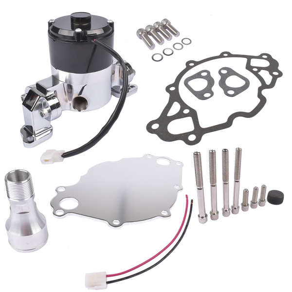 Electric Water Pump Kit Chrome for Small Block Ford 289 302 High Volume Flow