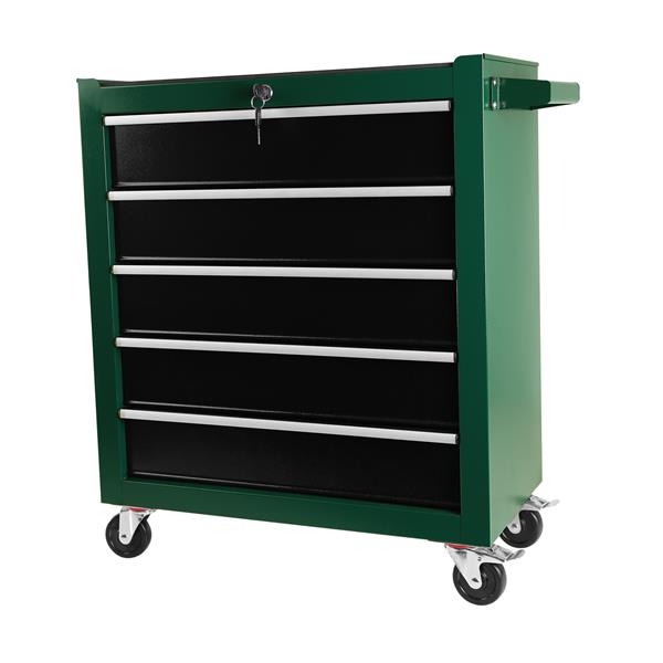 5-Drawers Rolling Tool Chest,Tool Cabinet on Wheels with Keyed Locking System and Drawer Liners,Tool Chest with Link Buckle and can be Combined to Large Cabinet Set,for Warehouse,Garage