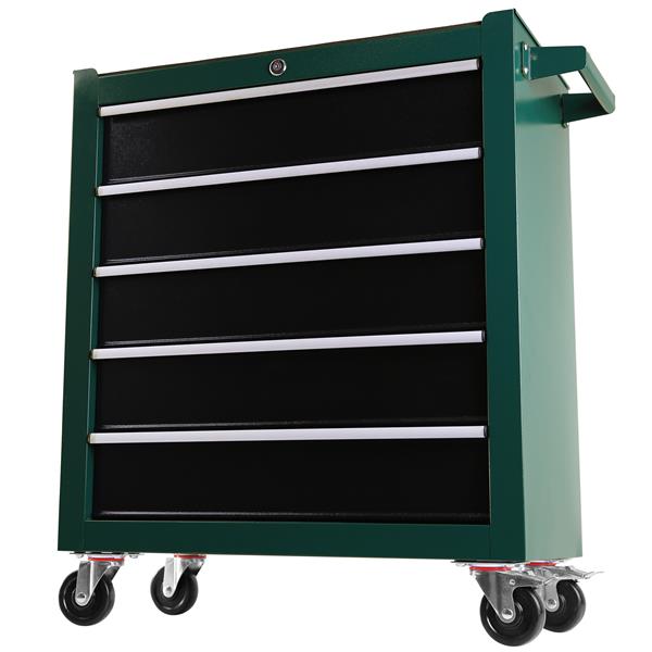 5-Drawers Rolling Tool Chest,Tool Cabinet on Wheels with Keyed Locking System and Drawer Liners,Tool Chest with Link Buckle and can be Combined to Large Cabinet Set,for Warehouse,Garage