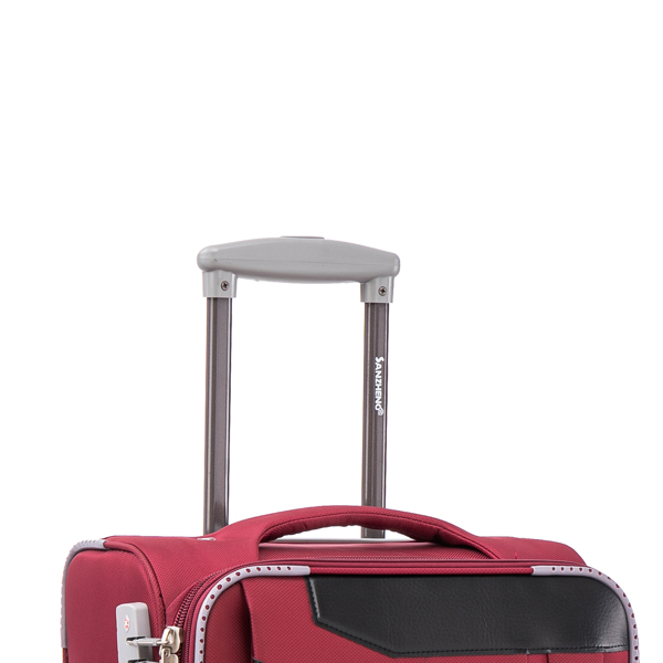 Softside Upright Luggage Set Expandable, Lightweight,4-Piece (20//24/28/32) ,Claret Red