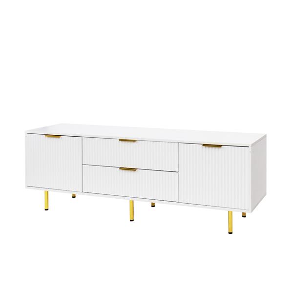 Modern warm white TV cabinet , for Living Room Bedroom